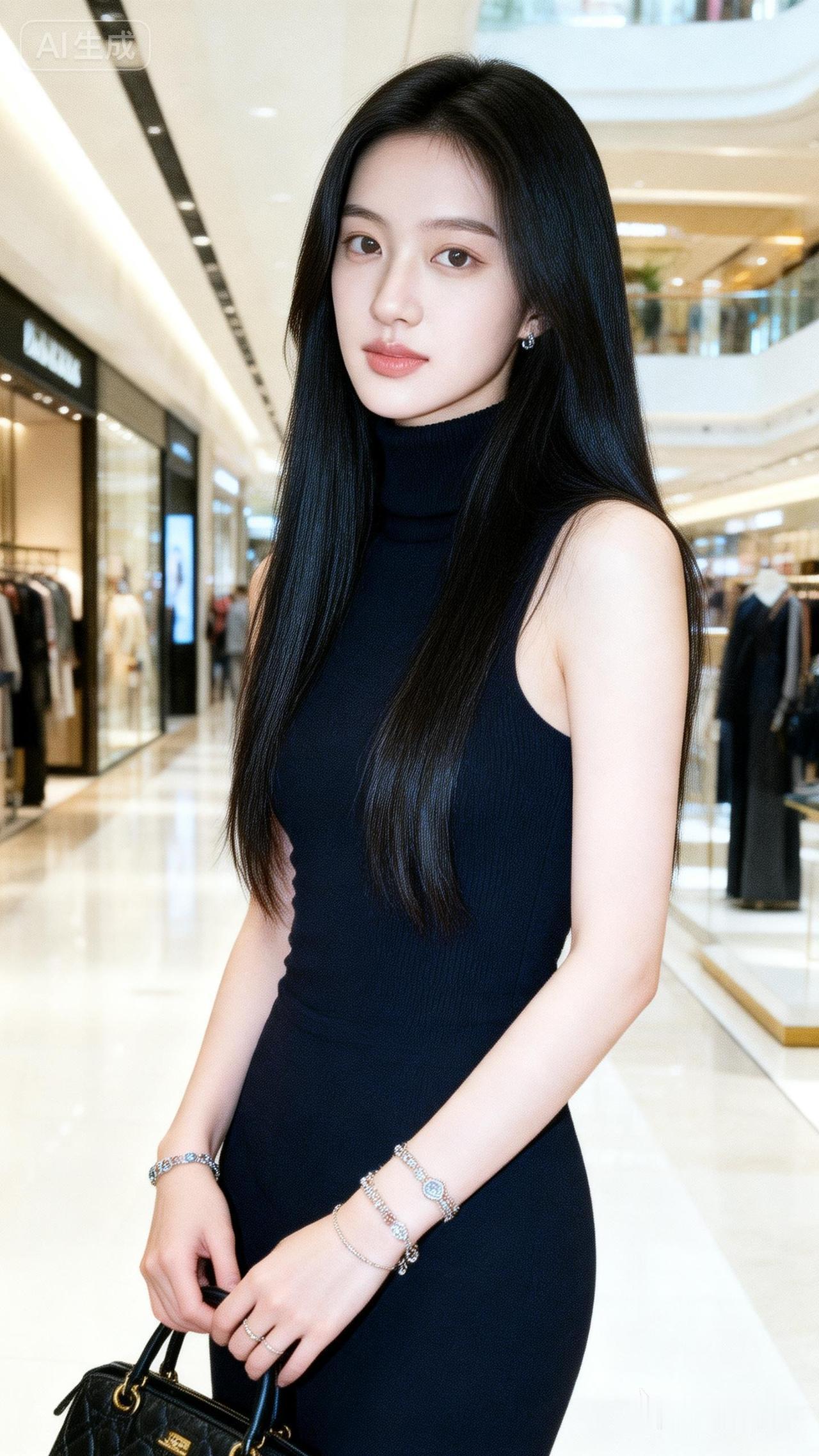 优雅黑裙，时尚都市风，自信满满！