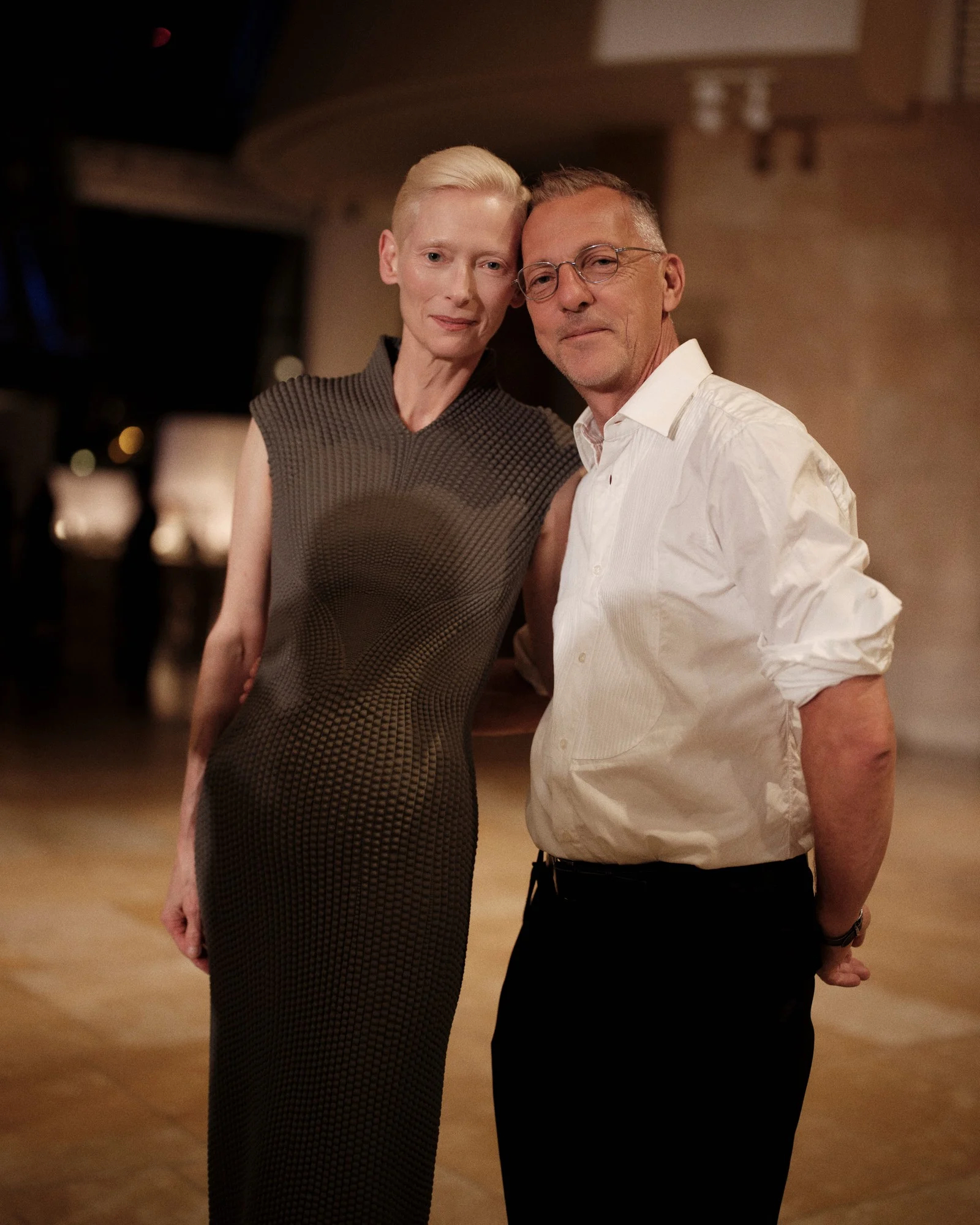 Tilda Swinton 4日西班牙Bilbao 出席品牌Révélation