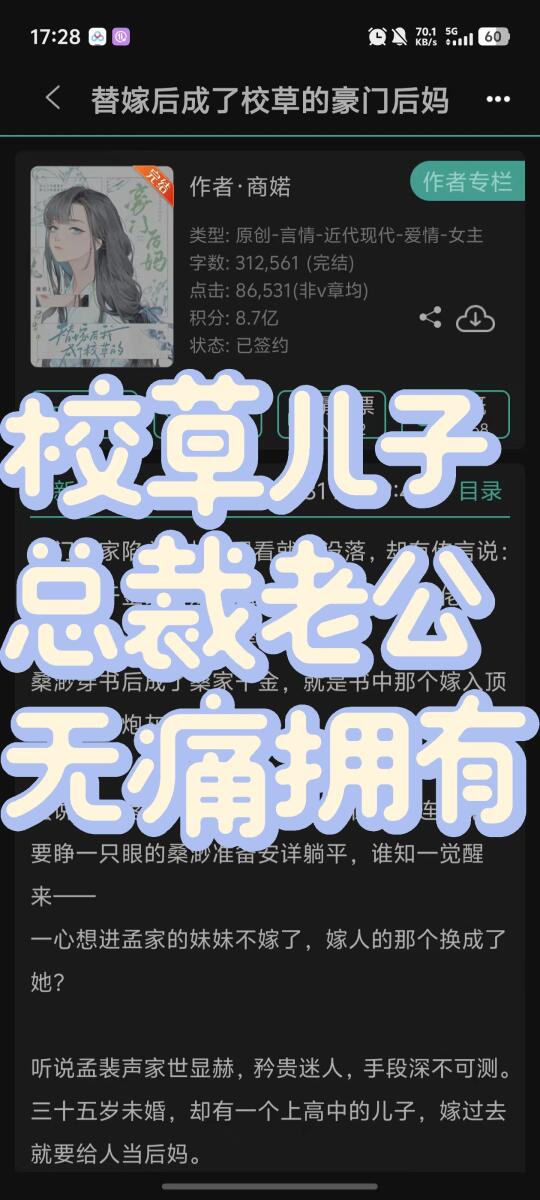 替嫁后成了校草的豪门后妈