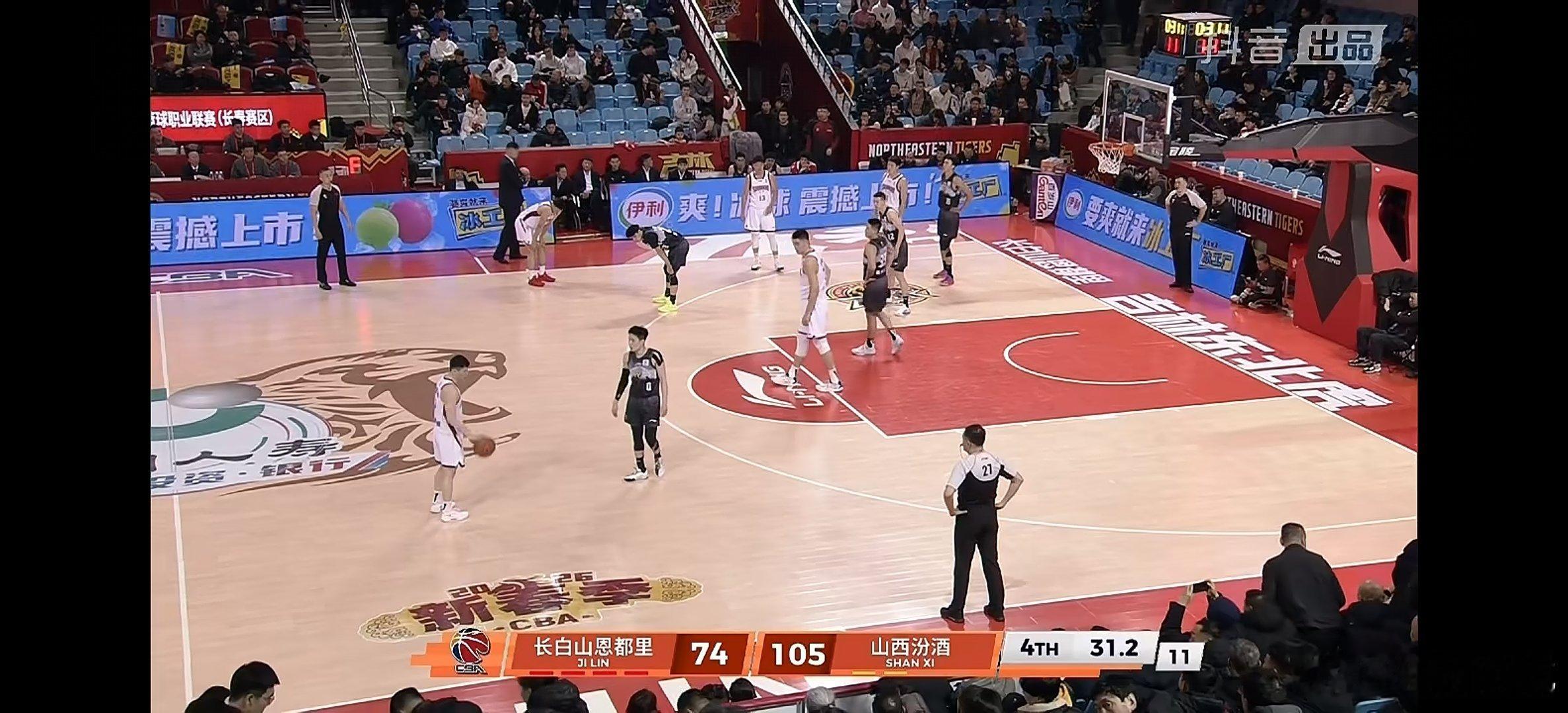 恭喜山西汾酒男篮在客场大比分战胜长白山恩都里，双方分差最多相差40分。cba