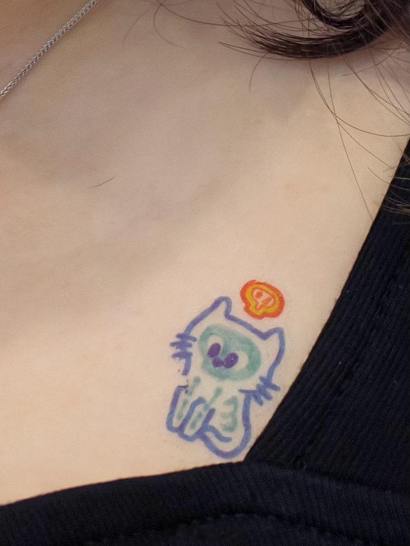 北京碎片 纹身贴真好玩！买了各种款式的猫