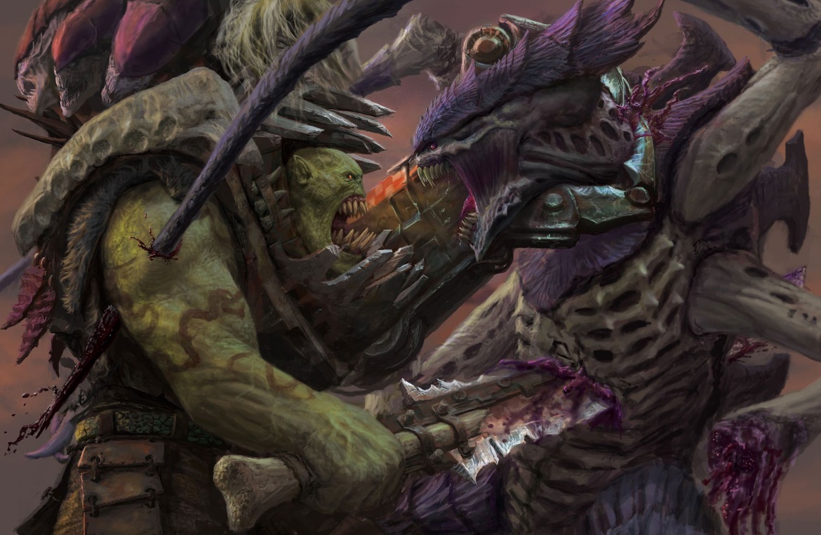 战锤40k 兽人大战泰伦虫族by Alex Cristi 