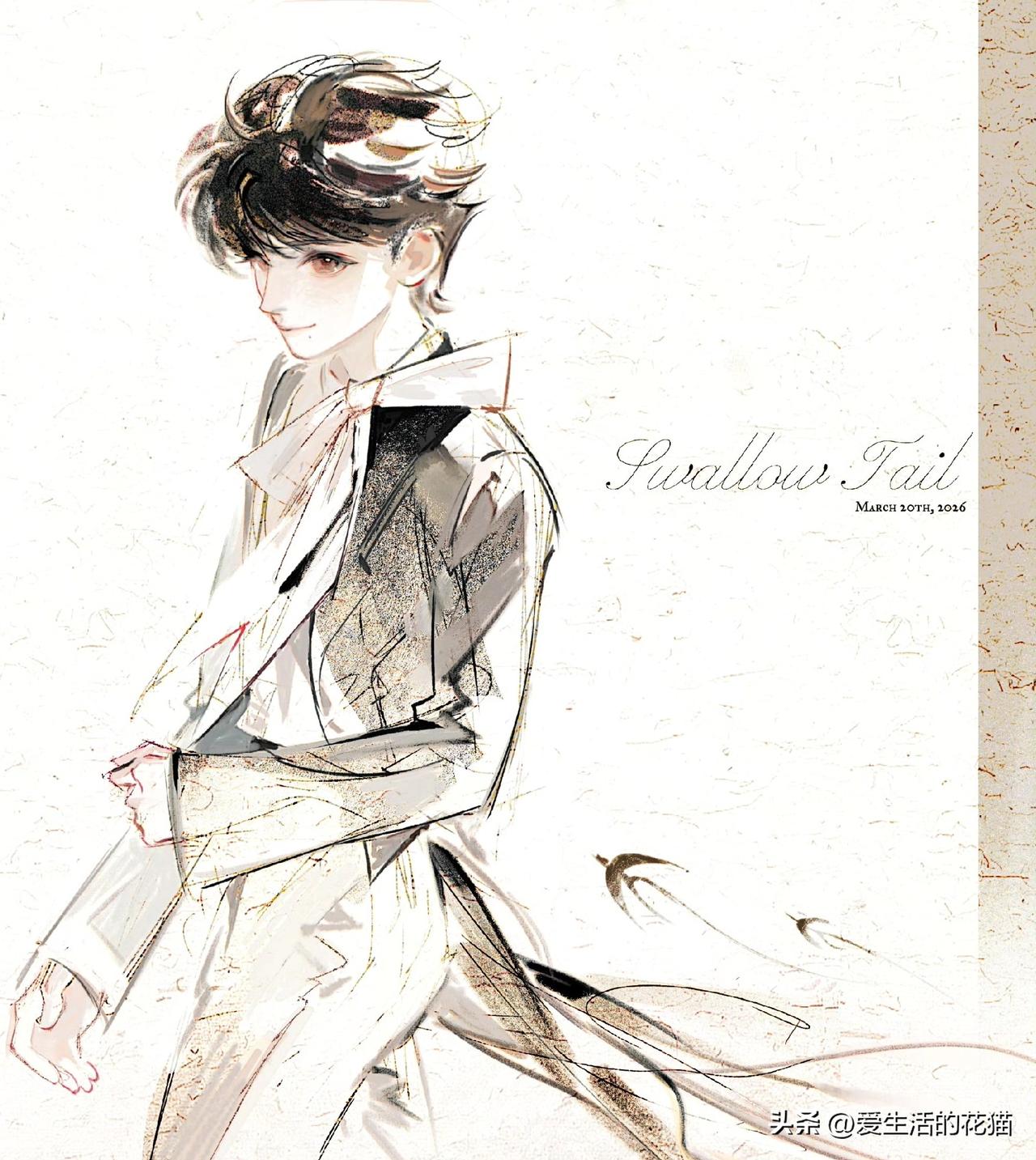 哇，太神了吧！深深穿燕尾服本来就优雅，画出来更是直接封神。

好有那种上世纪归国