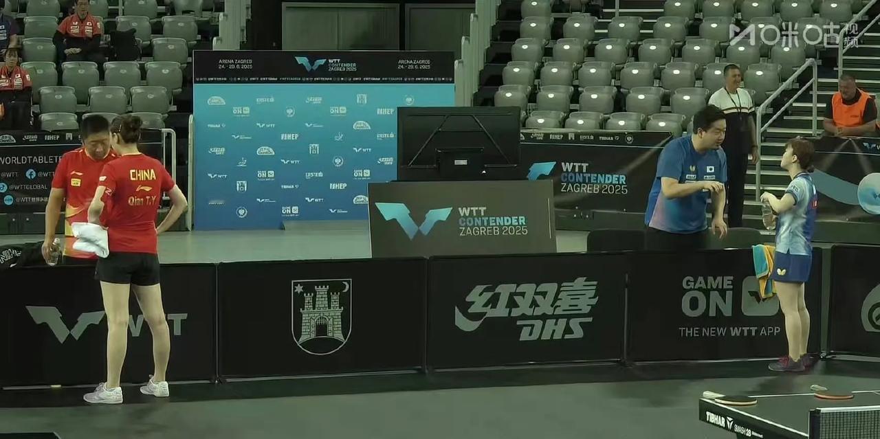 这也太快了。
第一局钱天一🇨🇳5-11不敌大藤沙月🇯🇵[奋斗] ​​​！