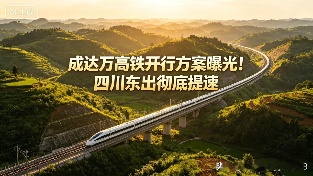再也不用绕路重庆！四川这条350km/h高铁大动脉，列车开行方案正式曝光，202