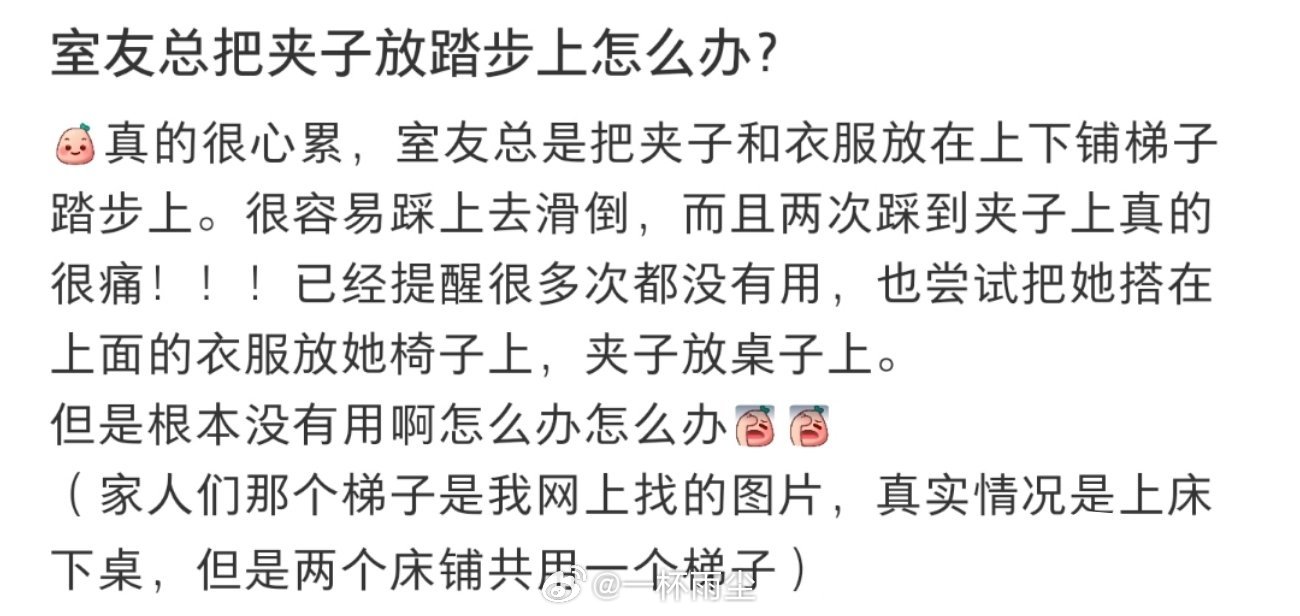 室友总把夹子放踏步上怎么办？ ​​​