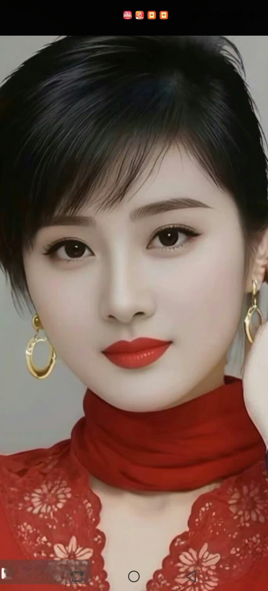 优雅红衣，精致妆容，气质满分！💄👗✨