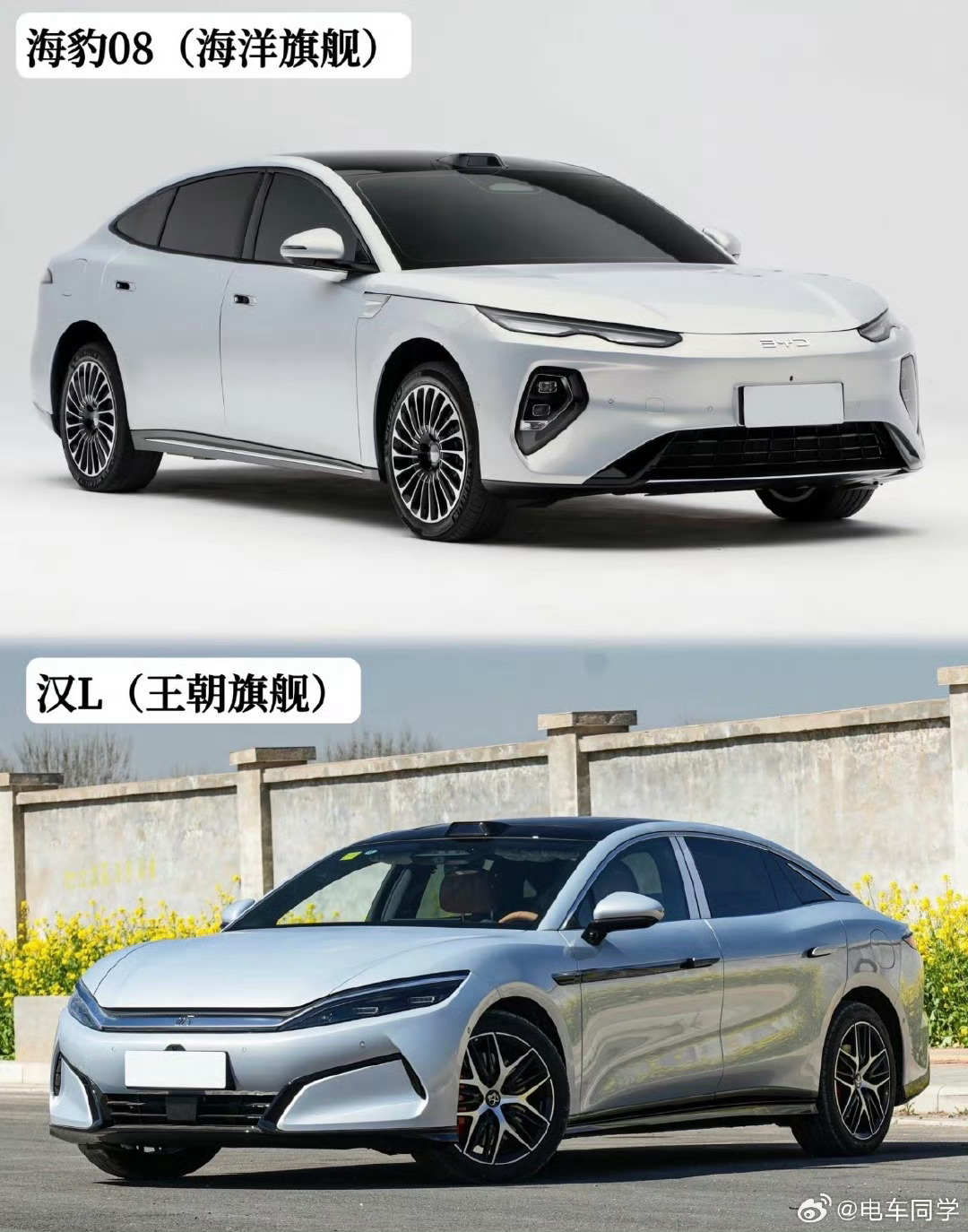 这汉和海豹08比不了啊感觉都不是一个时代的东西汉像是15年的风格，海豹08是20