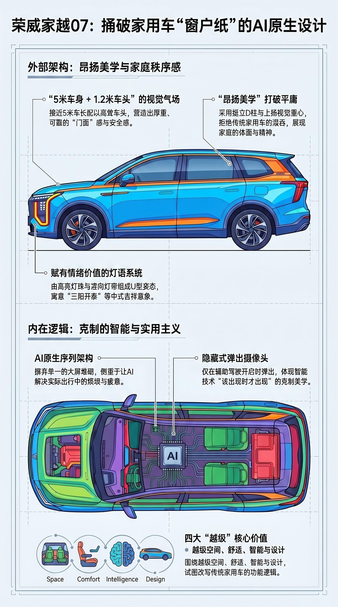 荣威家越07：捅破家用车“窗户纸”的AI原生设计