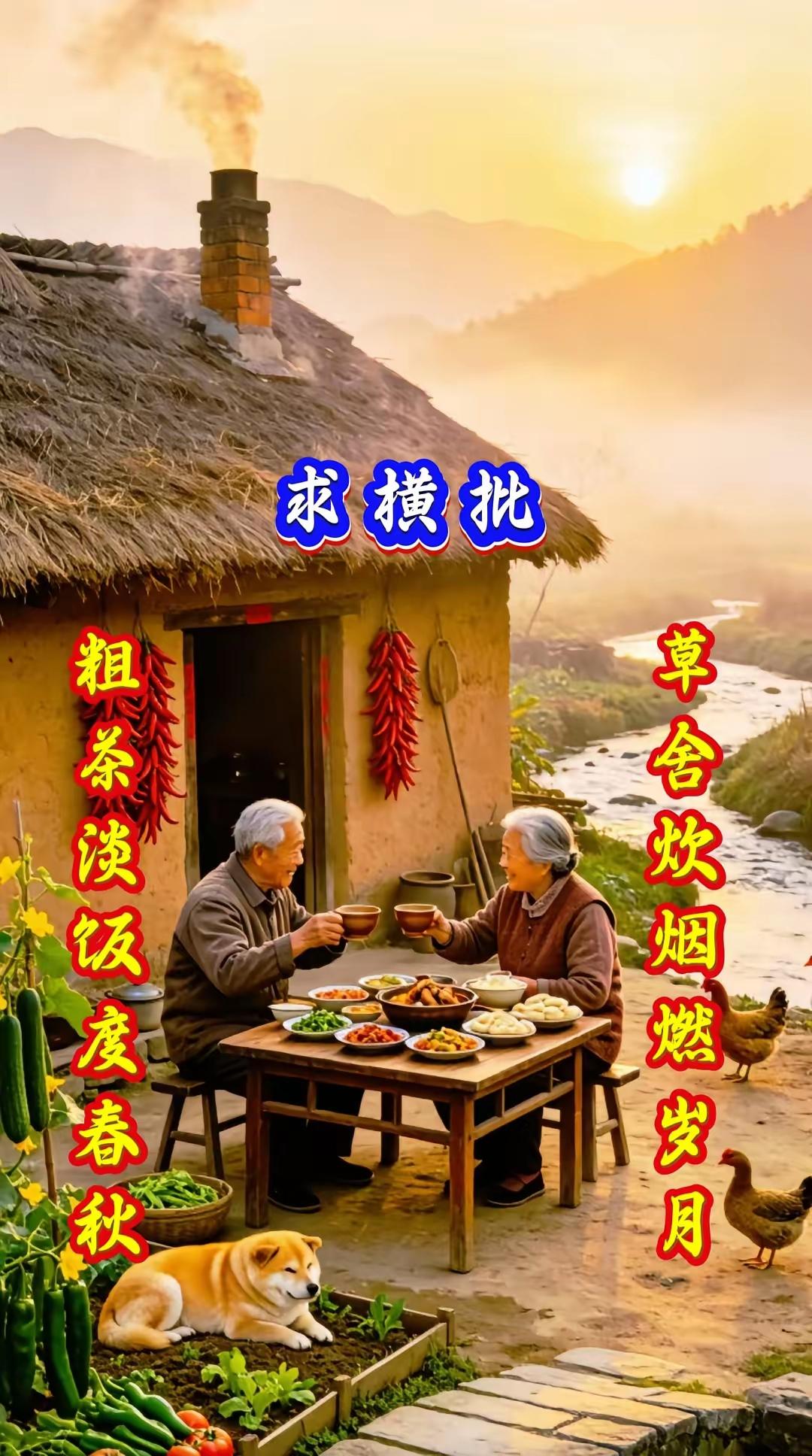 重庆一位退休老干部，带老伴回乡下生活，闲得无事写了副对联，唯独横批空缺着，至今无