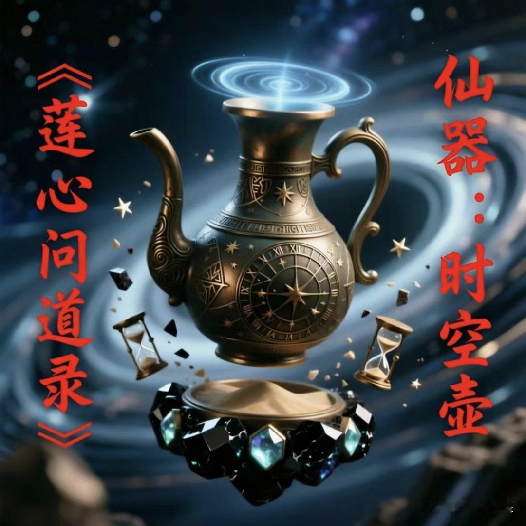 ——时空壶：

壶底刻有20个字：“壶中有日月，倾之即千秋；未饮先醉者，已失三百