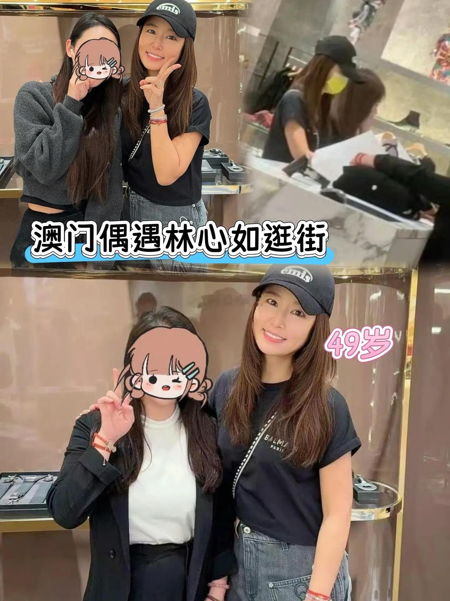 网友澳门偶遇林心如逛街，49岁素颜出镜状态好林心如在还珠格格里饰演紫薇开始，火遍
