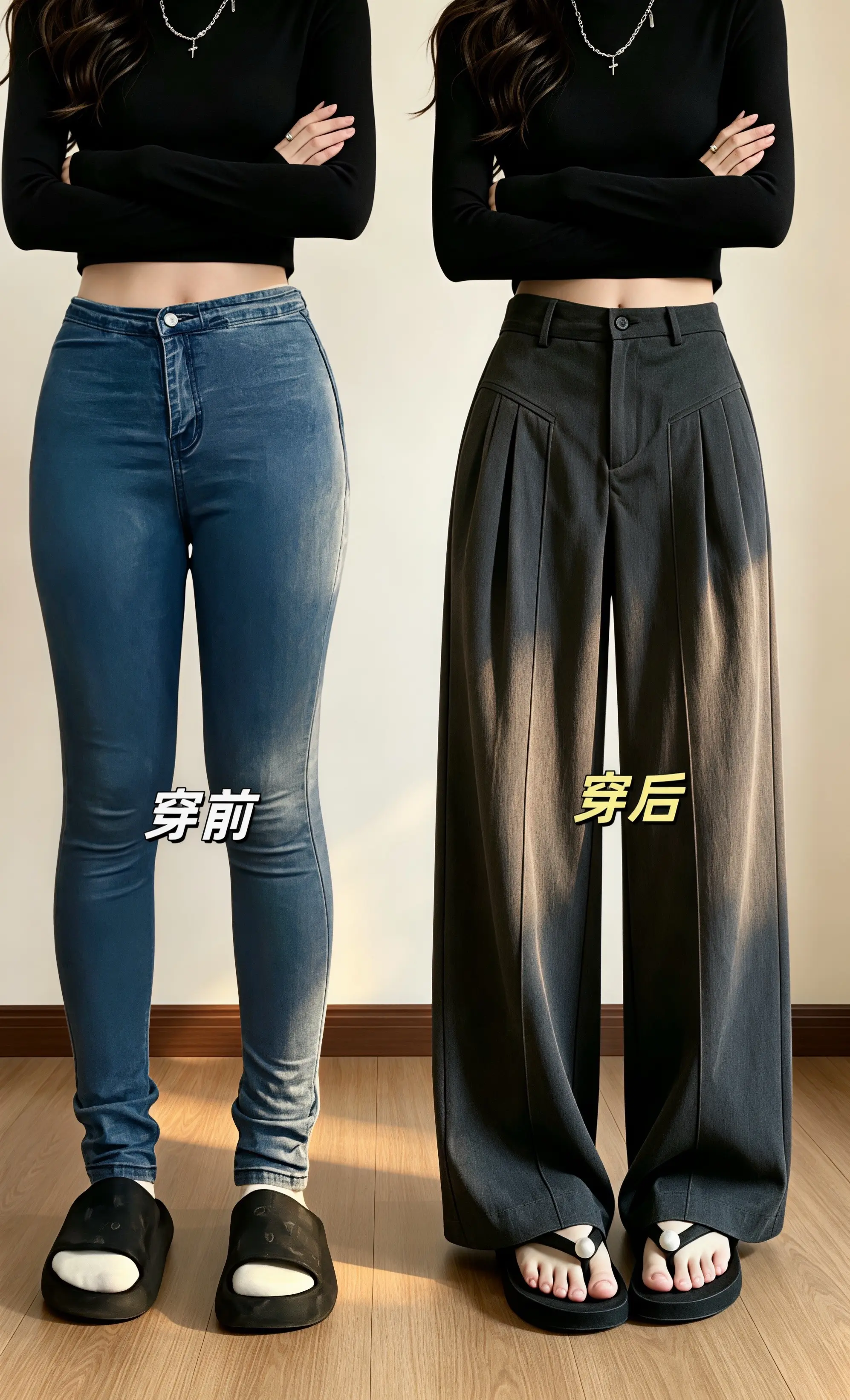 在穿搭上学会了扬长避短我就不信这么穿还不出片微胖显瘦穿搭梨形身材穿搭不...
