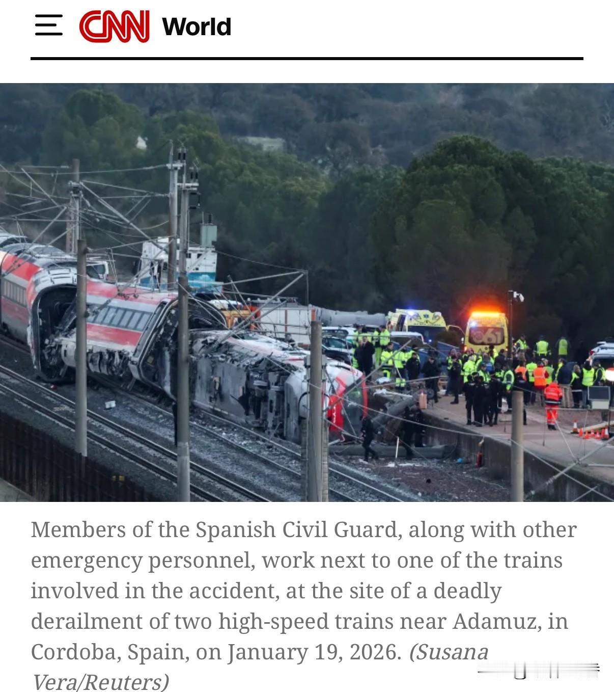 早上六点多看西班牙西部的列车出轨事件，当时说死亡人数为21人，刚才再看新闻，死亡