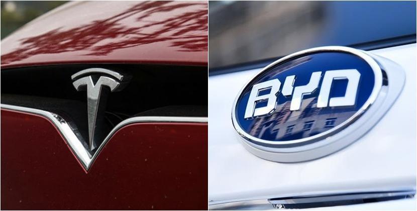 【比亚迪电动车年销量首超特斯拉】特斯拉年交付量同比降8.6% 美国电动汽车制造商