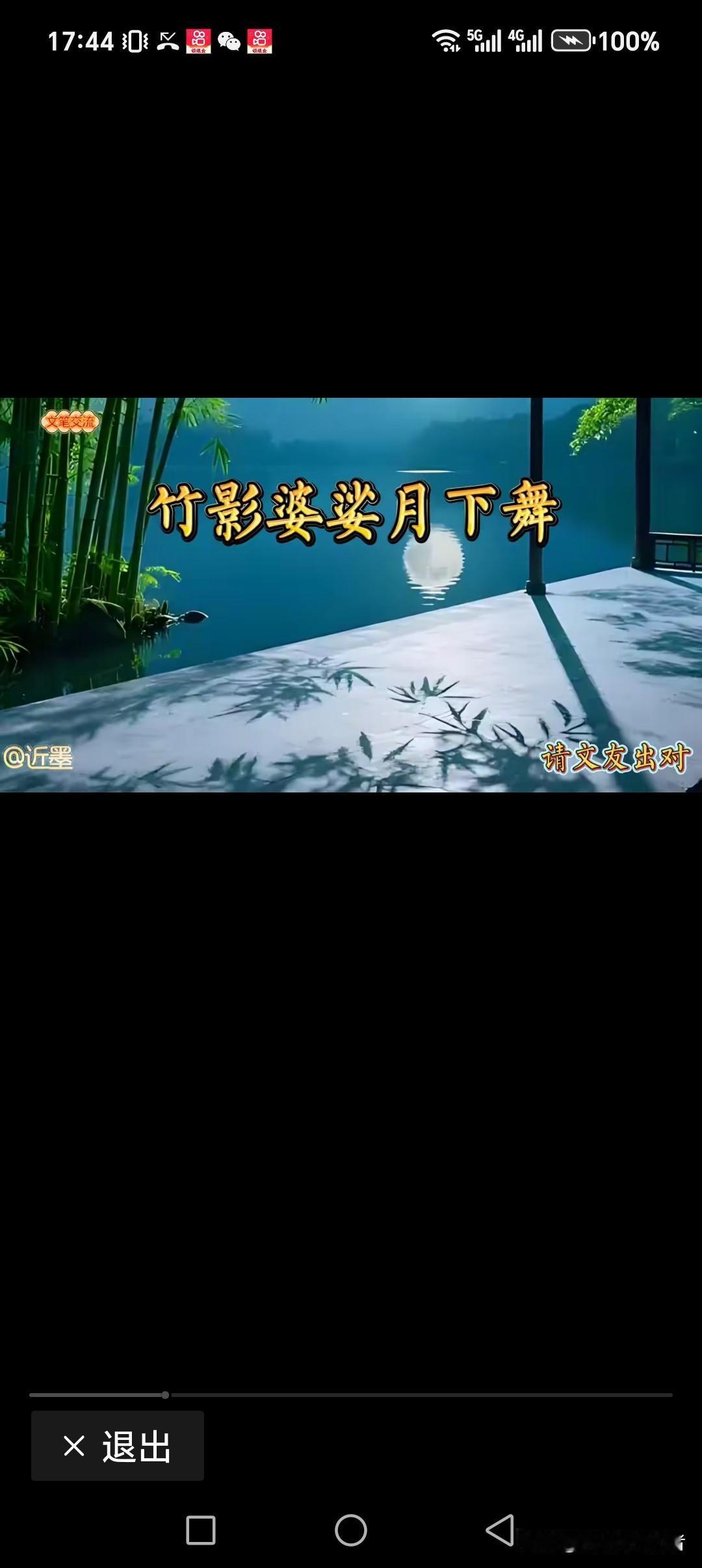 竹影婆娑月下舞
水面婀姿镜中画