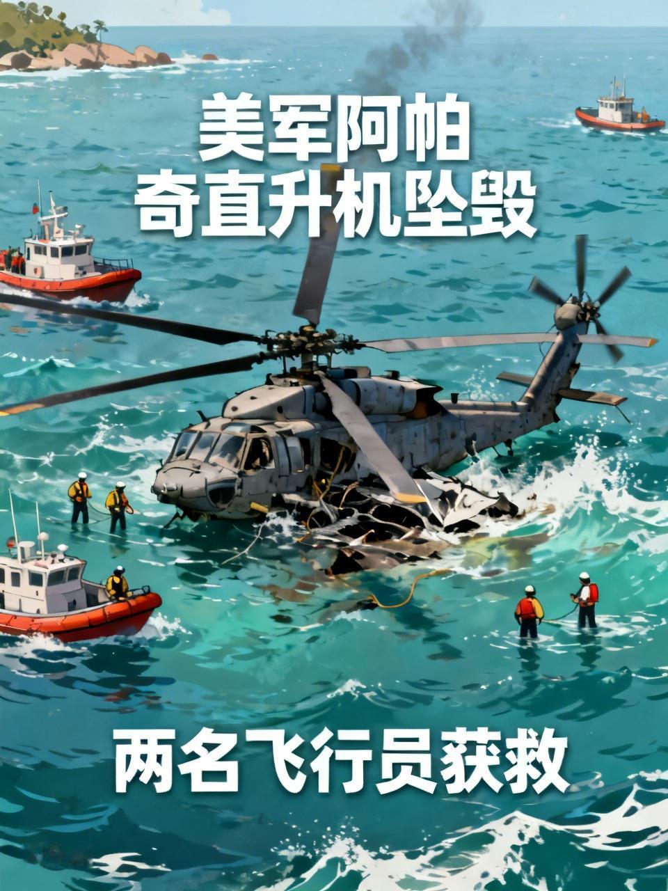 8号的时候，一架美军阿帕奇直升机在霍尔木兹海峡附近坠毁，两名飞行员被救了，看样子