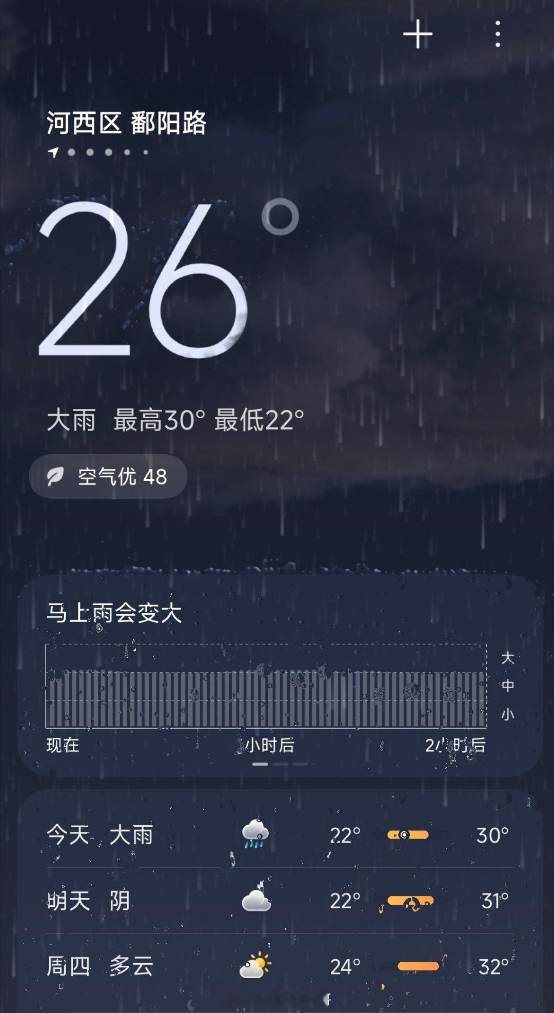 这两天，天天晚上下雨