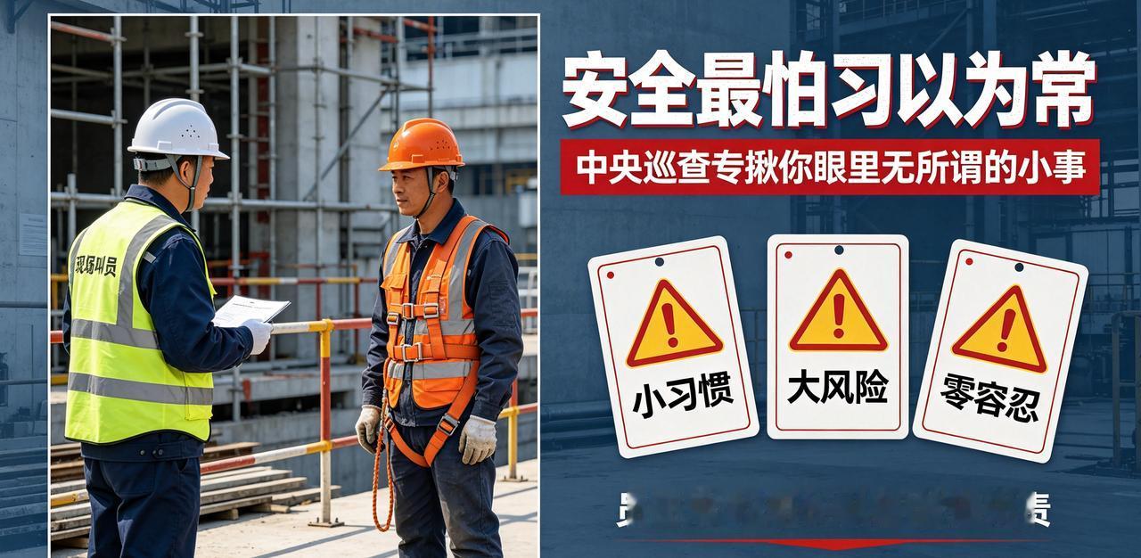 中央安全巡查大变天！不再只查大事故，专揪你眼里“无所谓”的小事
 
很多企业、班