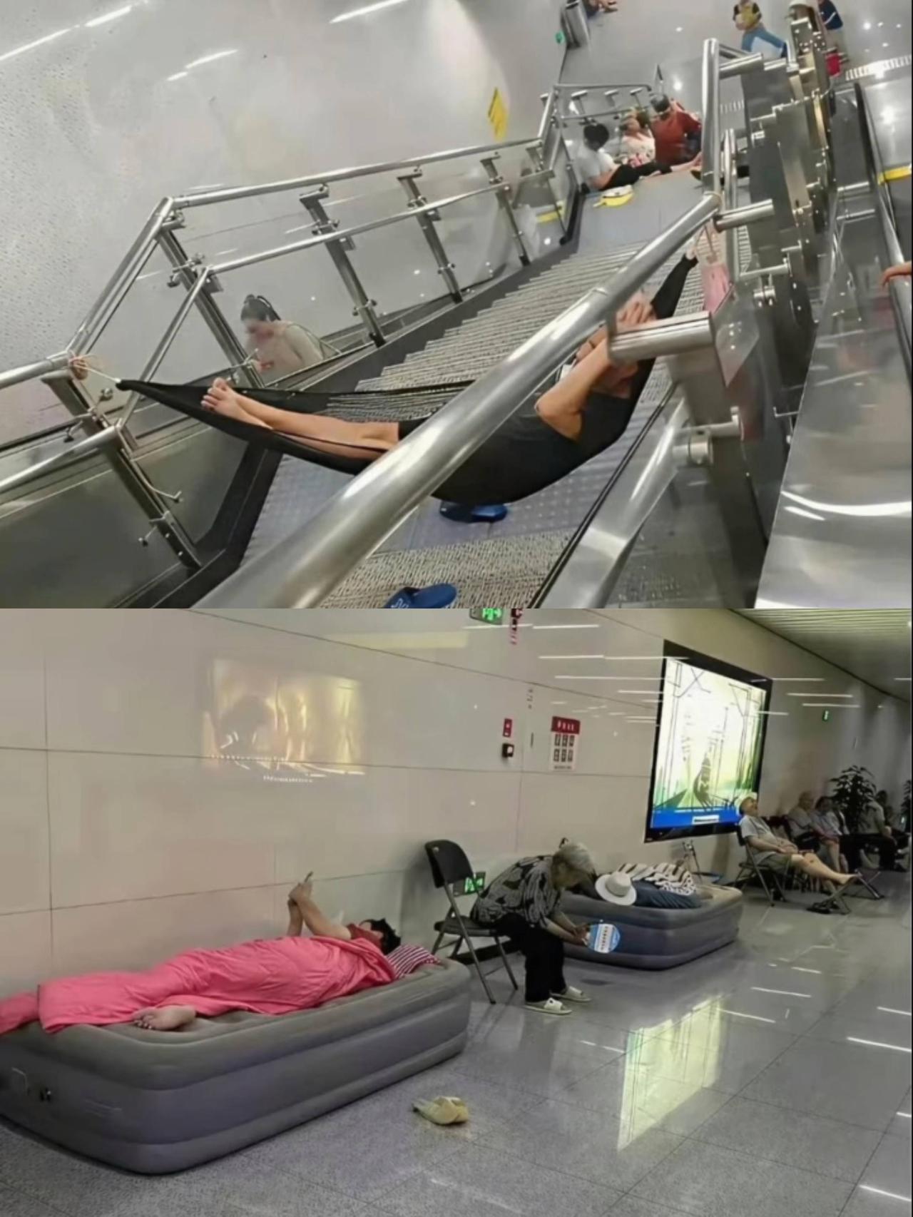 最近，各地地铁站随处可见纳凉的老人。不少年轻人初见画面，下意识心生怜悯。总以为是