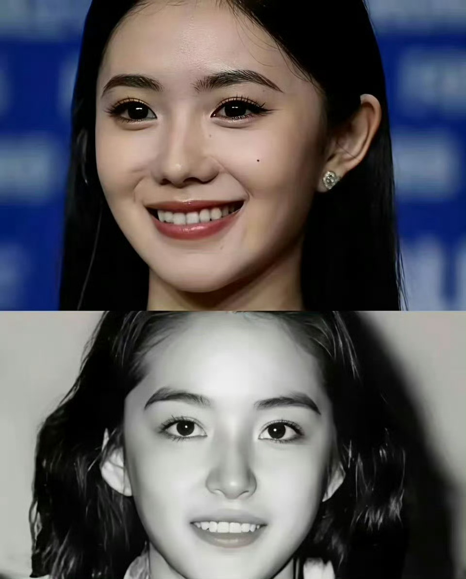 刘浩存和林青霞光看眉眼还是有点像的，原来大美女都是有共同点的 