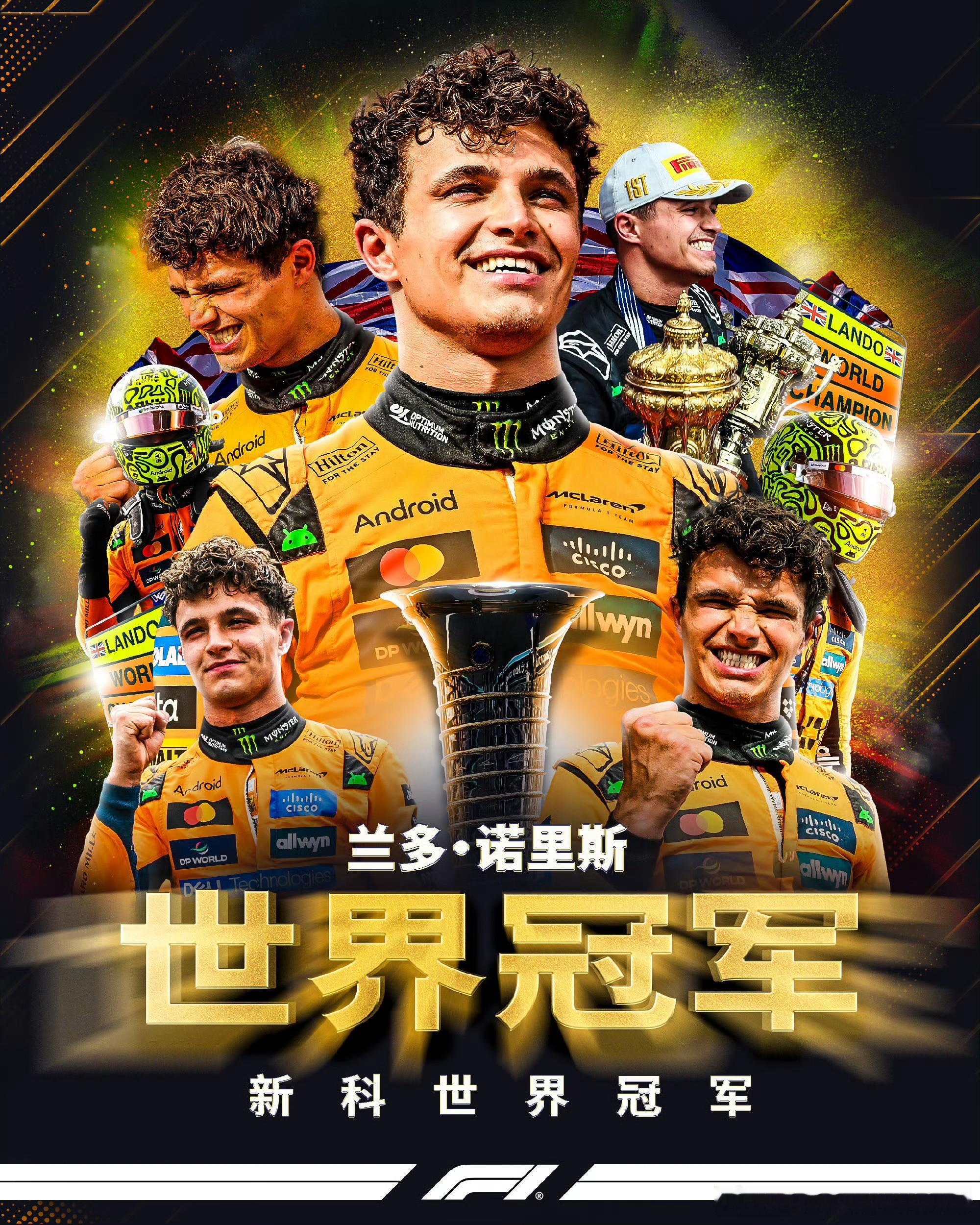 恭喜兰多新科F1世界冠军——兰多·诺里斯🏆！！！