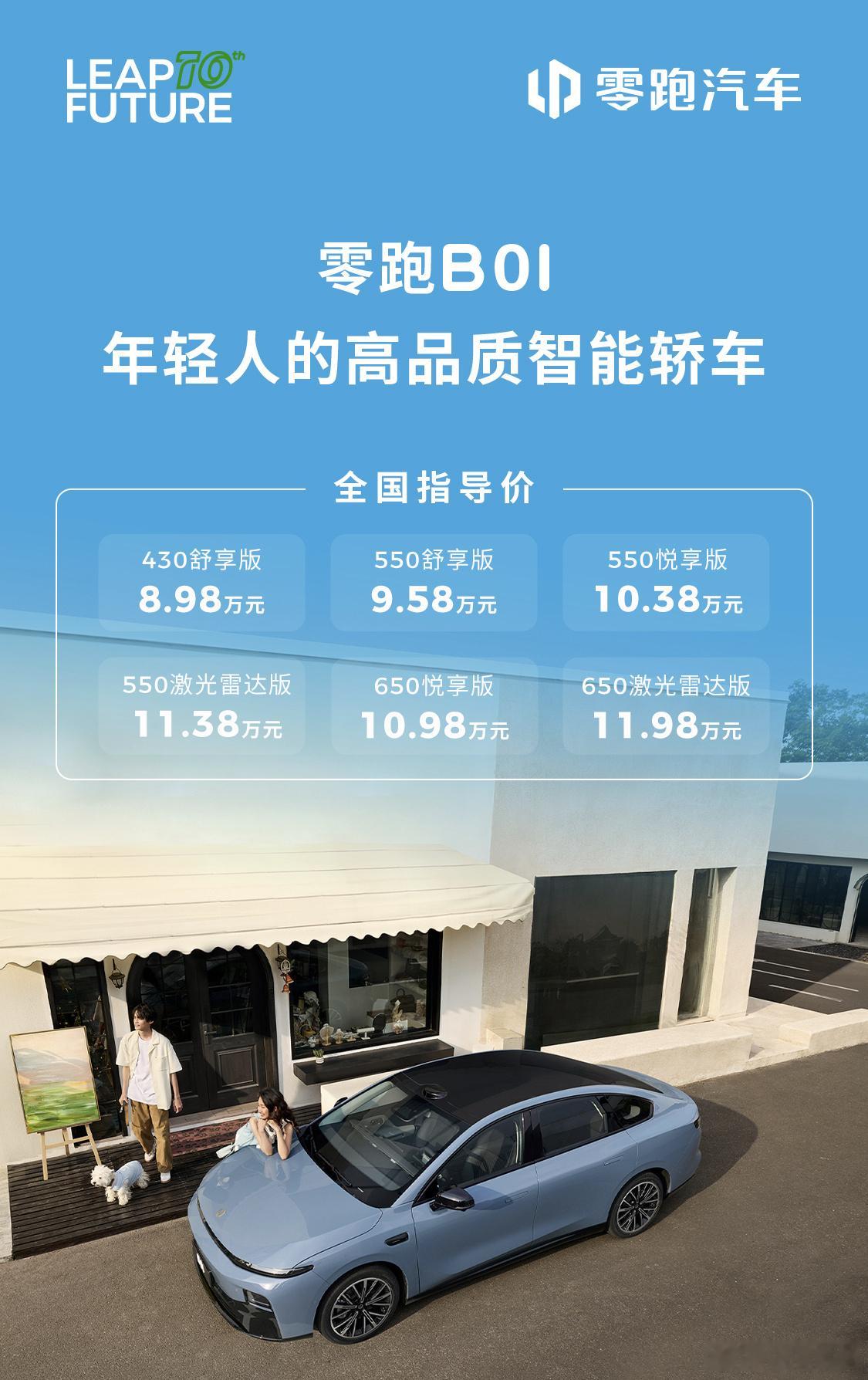 我的妈[哆啦A梦害怕]零跑B10 8万9千8起售！顶配不超12万，带激光雷达！这