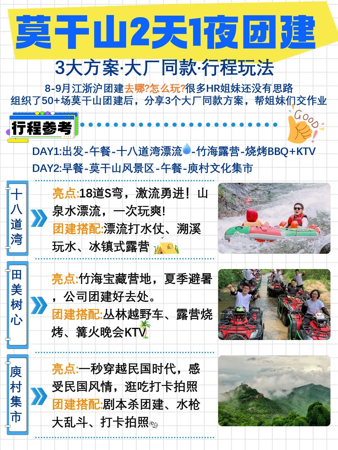 湖州团建｜莫干山两天一夜行程直接抄作业