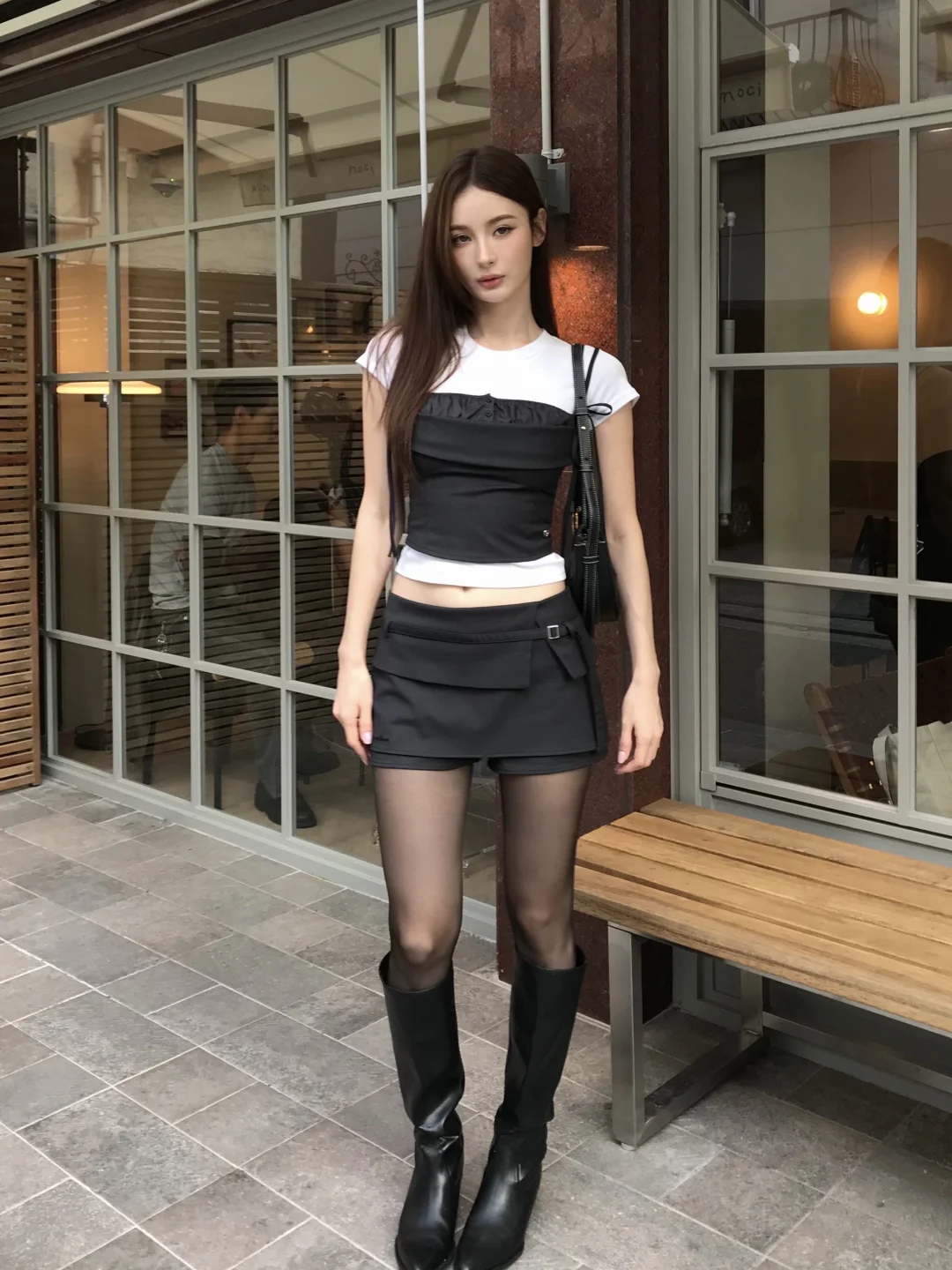 inspoㅣ学我这样穿go咖啡店🖤📸