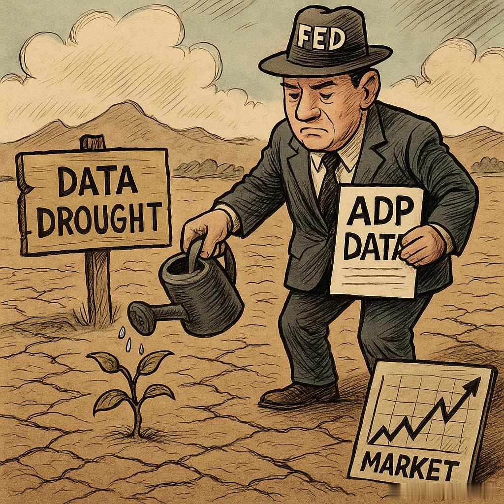数据荒里的“小非农”：一份ADP能否撂倒12月降息？眼下，美联储面临一个罕见的局