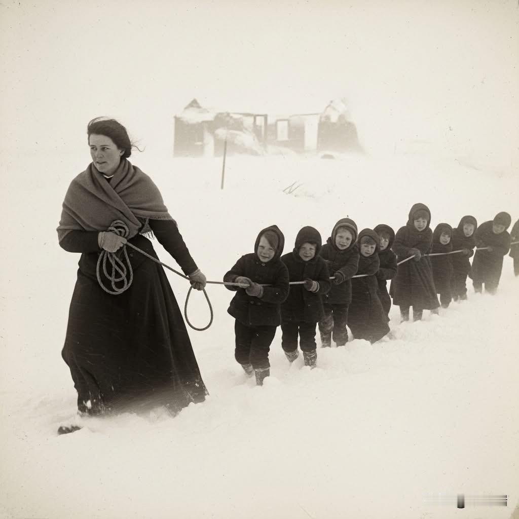 1888年1月12日，美国内布拉斯加州奥德附近一间简陋的单间茅草屋学校里，天气晴