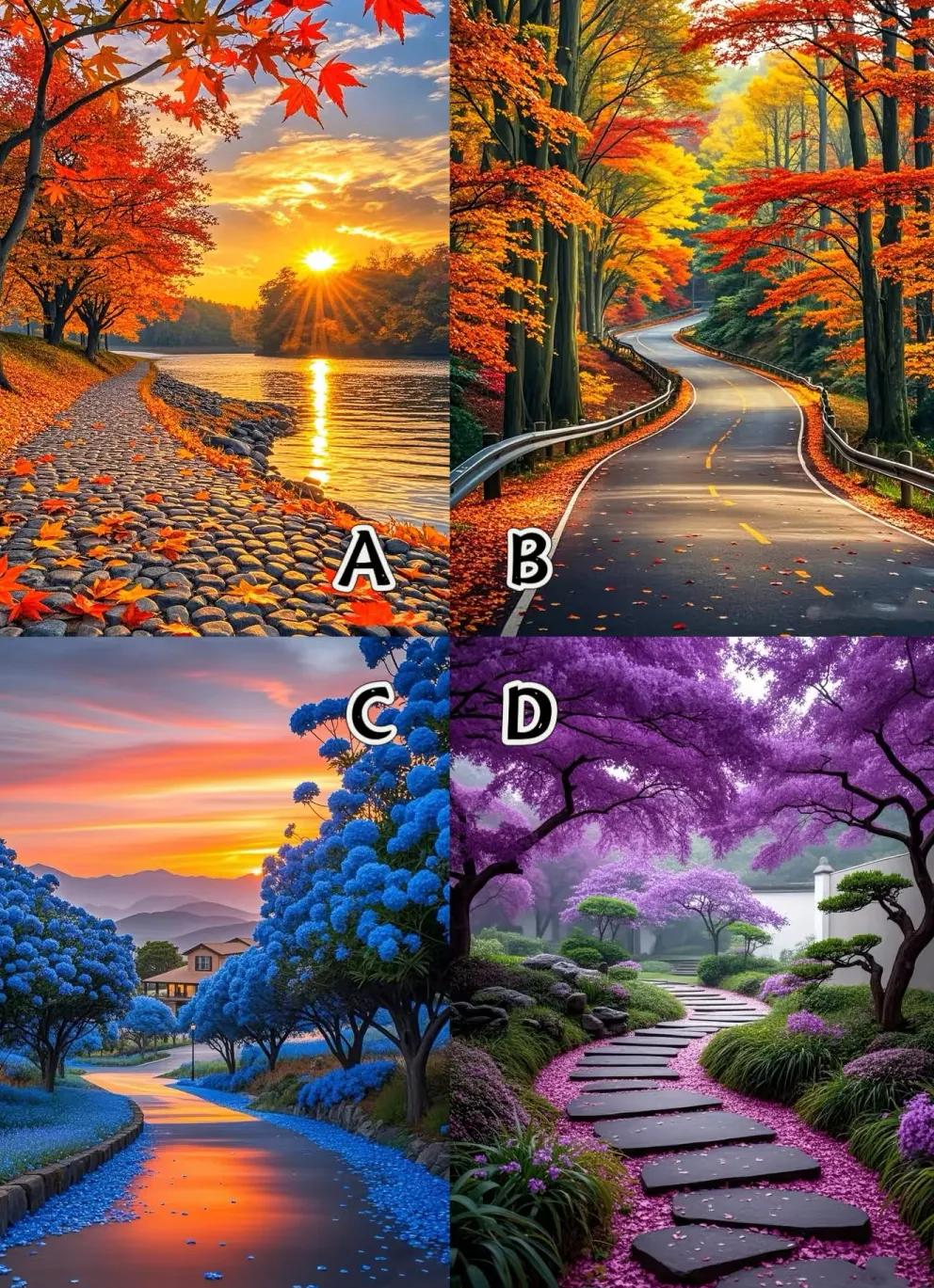 测你今年做什么最顺利？
选择一条你最想走的道路，
测测你今年做什么最顺利？
请大