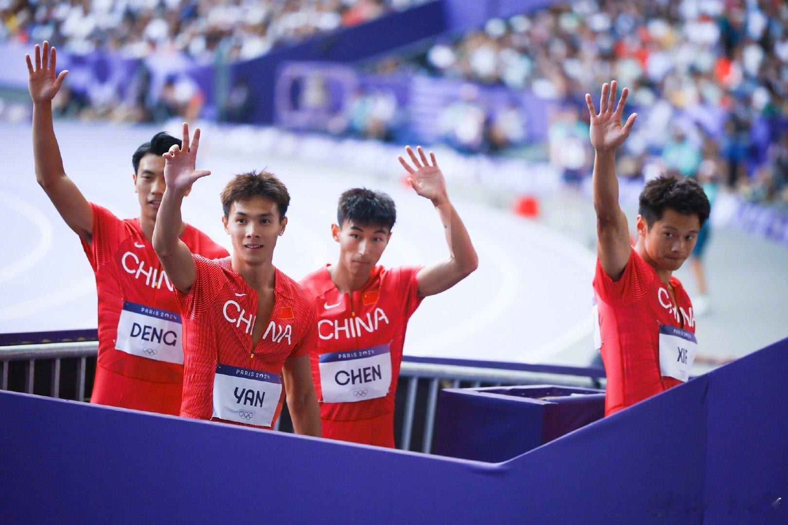 #中国男子4x100米接力第八# #中国男子接力队刷新赛季最佳# 巴黎奥运会田径