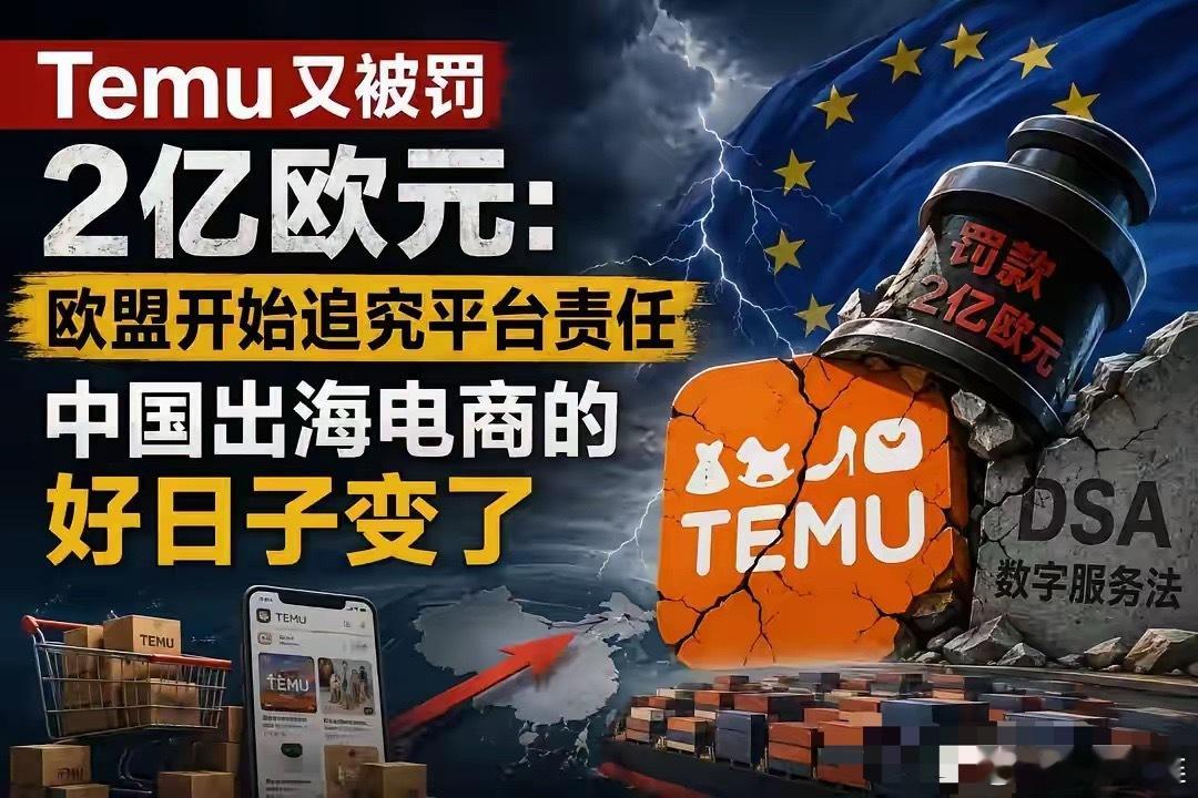 5月28日，我国某跨境电商平台被欧盟罚款2亿欧元，折合人民币15.7亿元。令人惊
