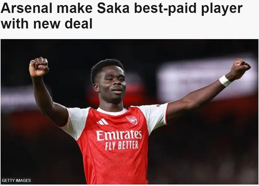 BBC记者SM消息，萨卡和阿森纳签下了一份2031年到期的5年合同，而续约后萨卡