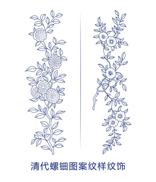 清代螺钿图案纹样纹饰