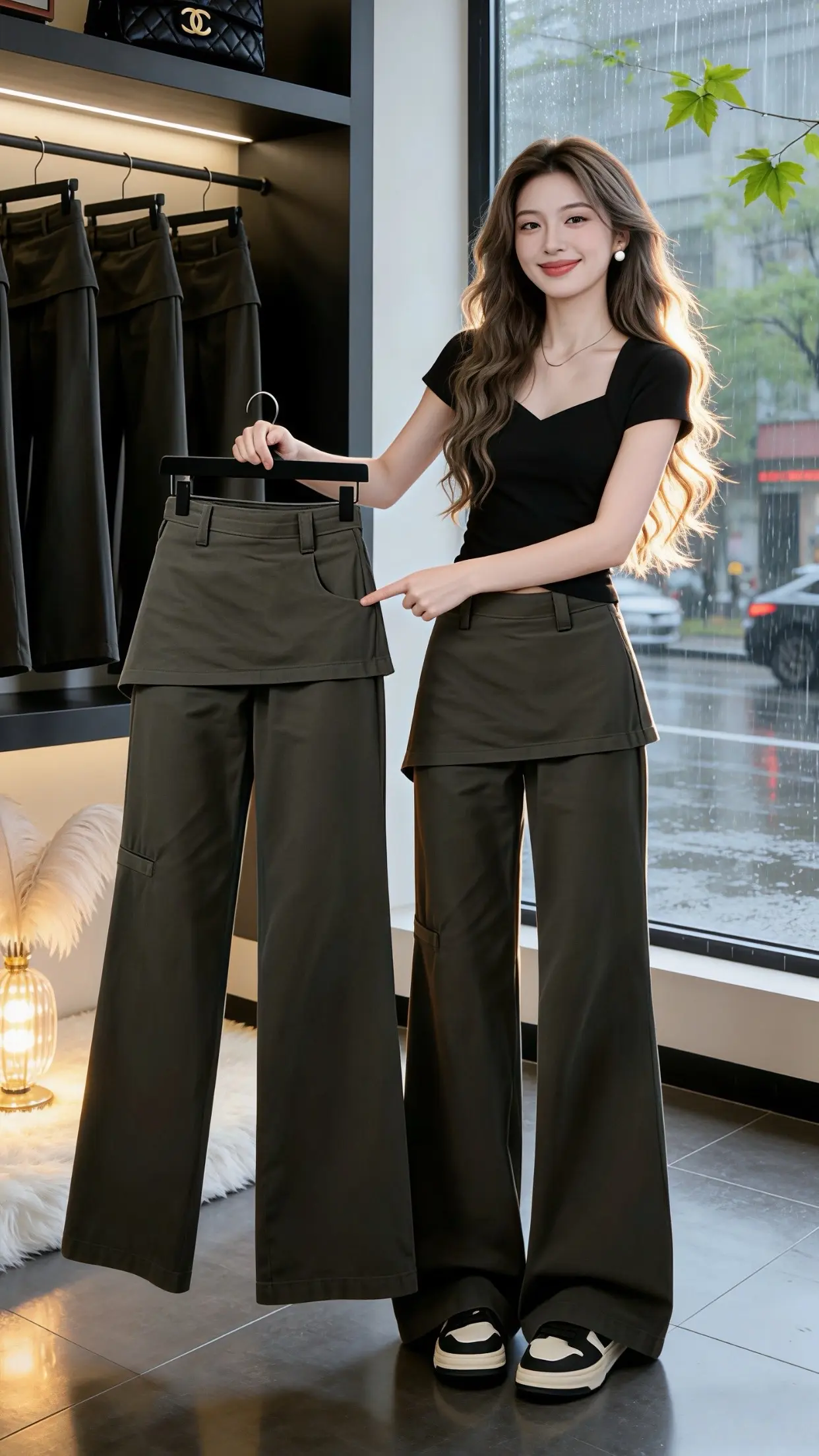 微喇裤 辣妹穿搭 工装裤女款阔腿裤 穿出自己的风格 早春穿搭