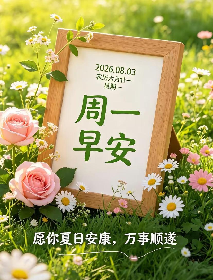 🌺2026./8月3日，晓光启新周，晨光伴顺遂🌺

☘️🌅拂晓晨光漫洒大地