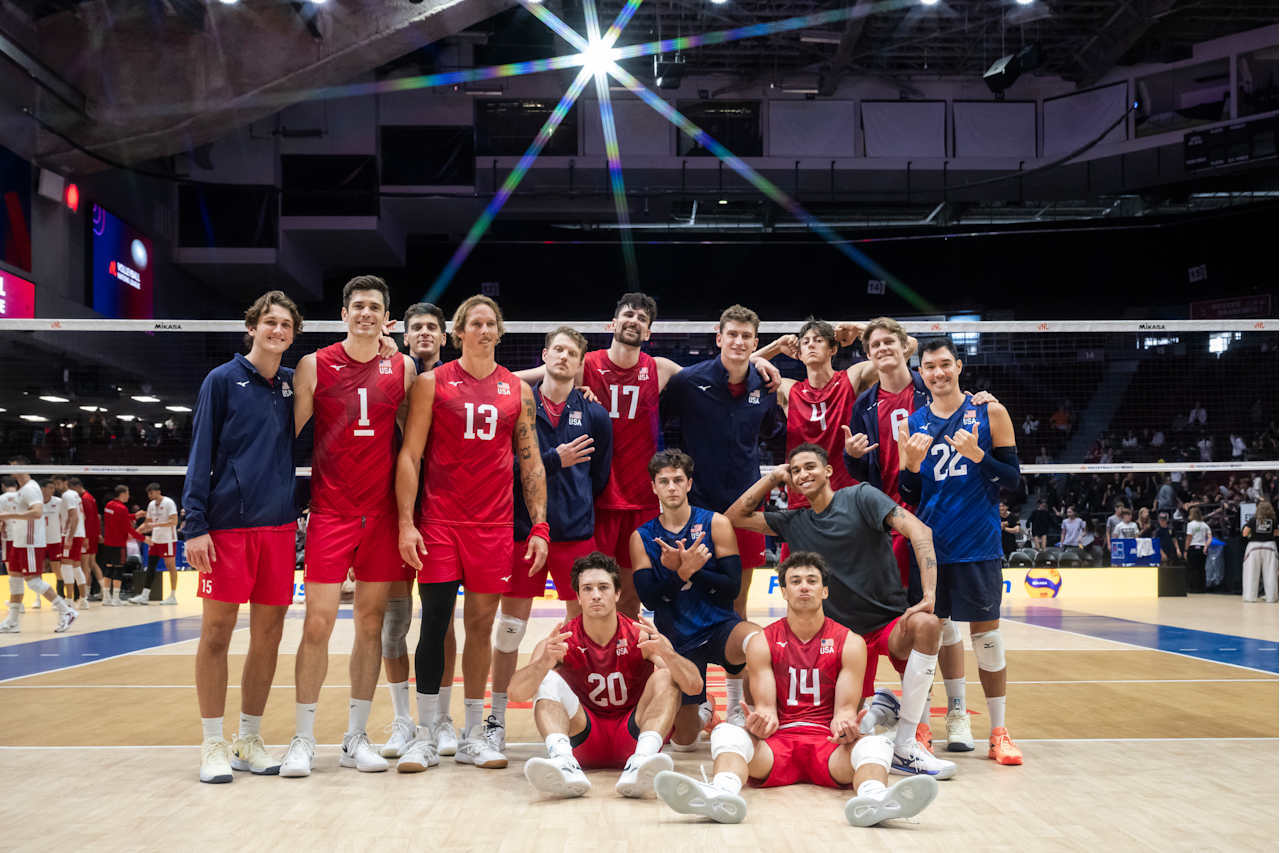 2026年世界男排联赛加拿大魁北克站，美国男排3-0（25-22 25-15 2