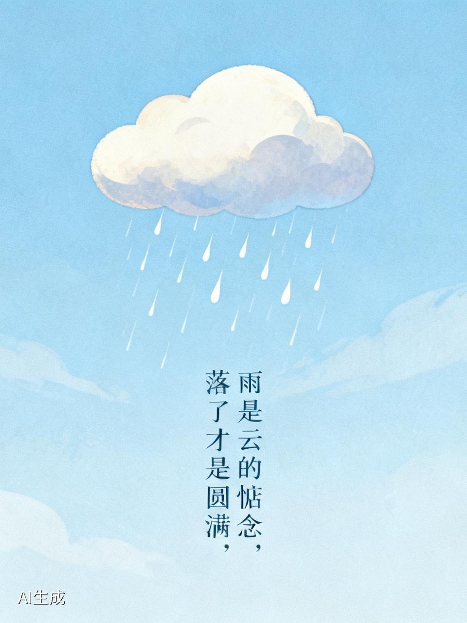 你说“雨是云的惦念，落了才是圆满”
那时不懂，圆满里藏着离散。
