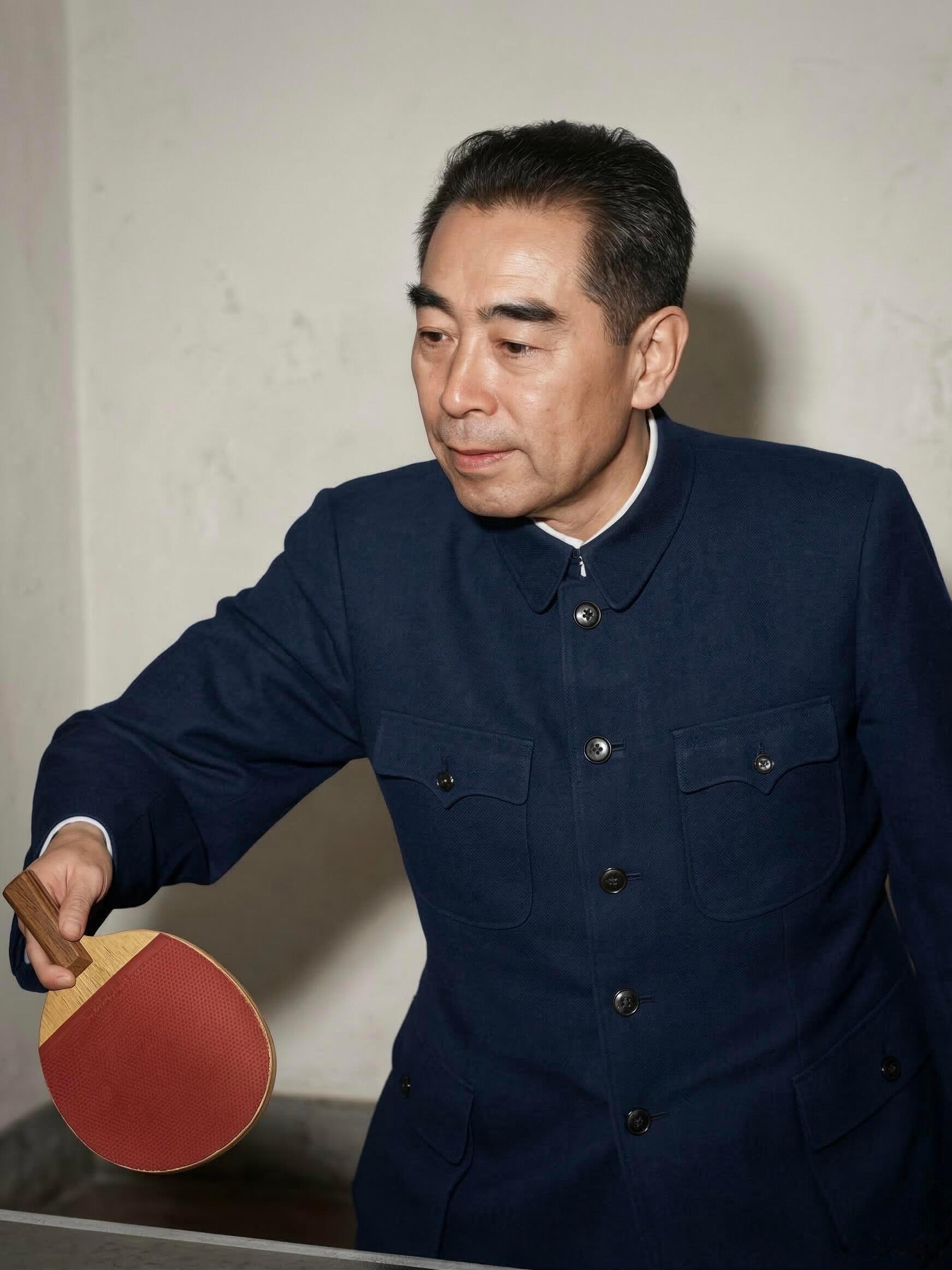 小球转动大球，藏在挥拍间的从容乒乓球台前，他俯身握拍，目光紧紧盯着那颗跃动的小球