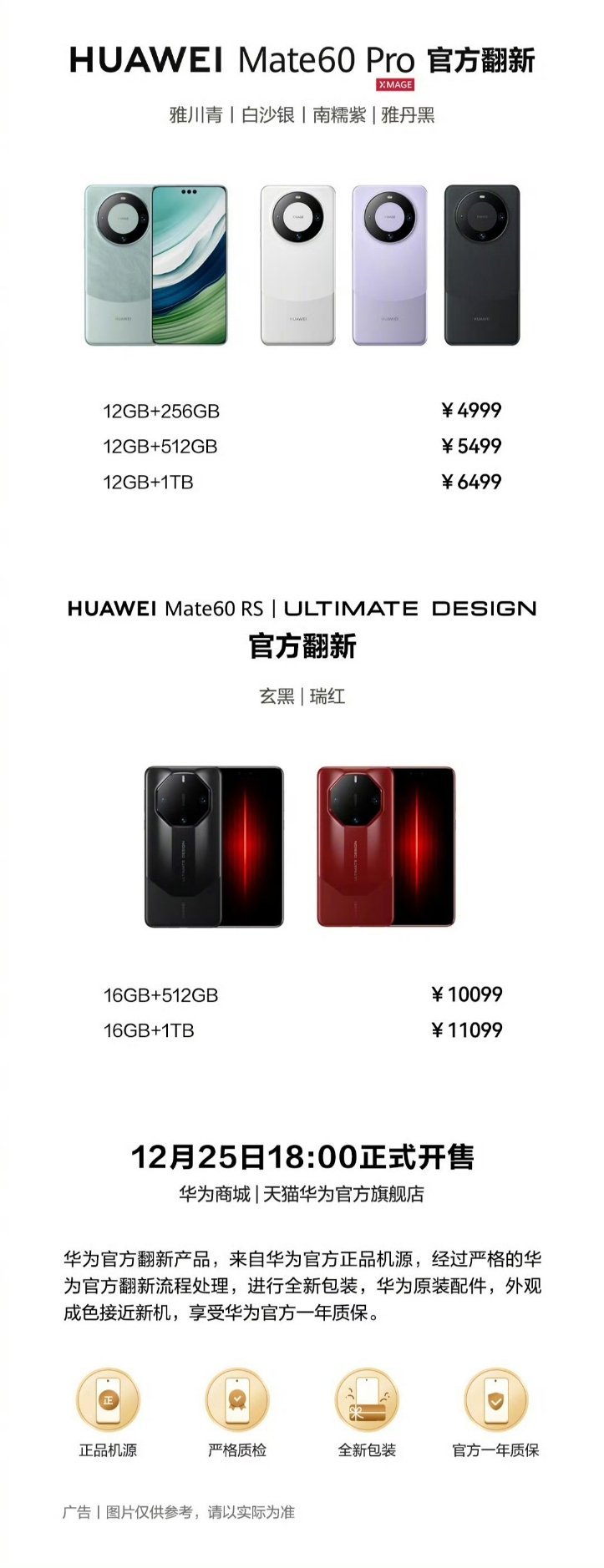 华为官方翻新产品Mate60系列今天开售，瞄了一眼RS版本，咋还要1个W阿[苦涩