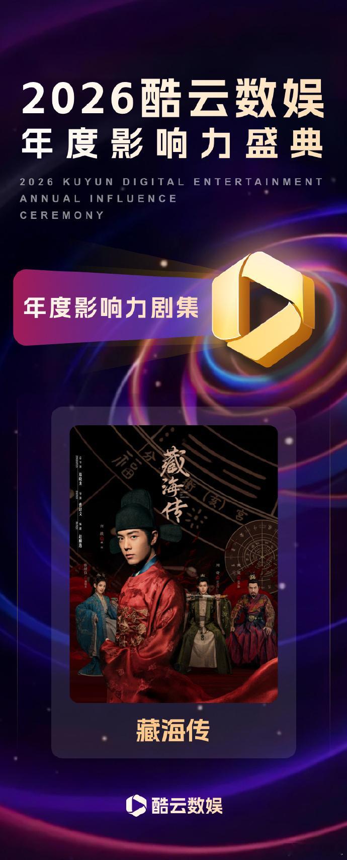 藏海传更新成绩恭喜肖战《藏海传》酷云再添好成绩年度爆款剧集、年度热度剧集、年度影