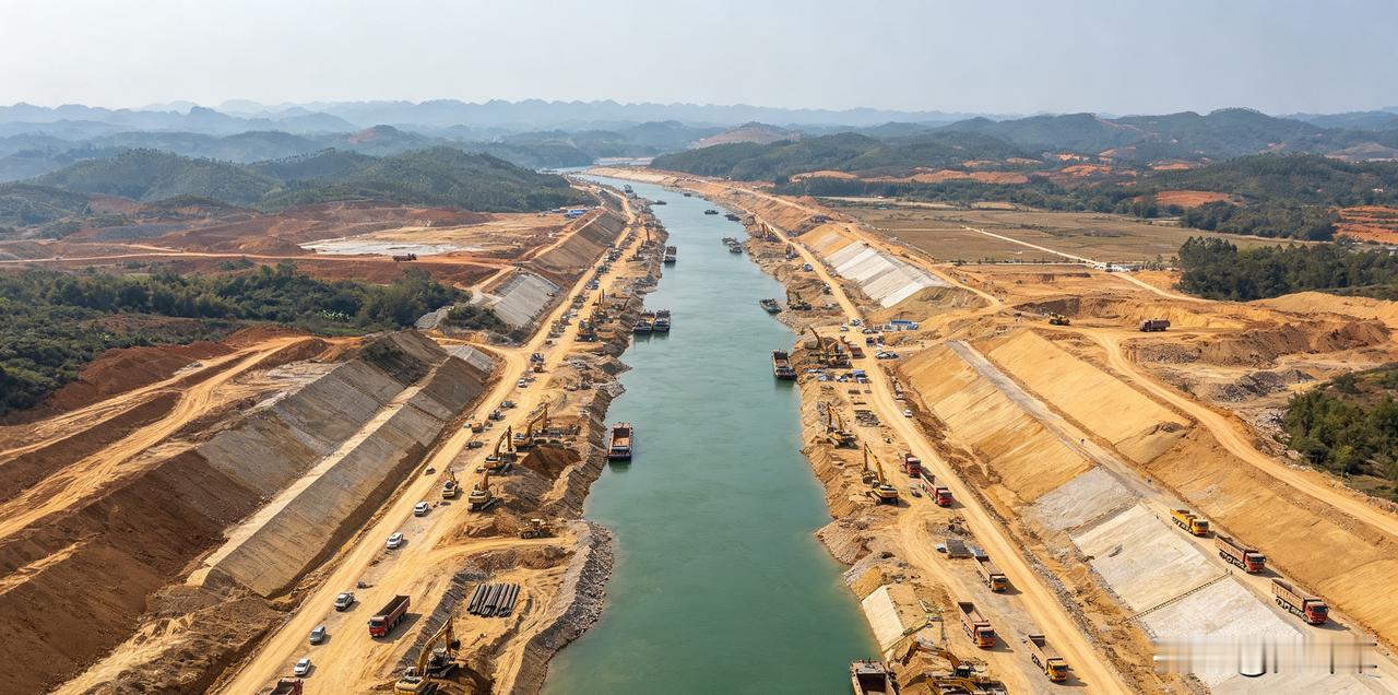 基建狂魔颠覆全球认知！平陆运河挖出来的3.15亿方废土，硬生生造出一个新的平原。