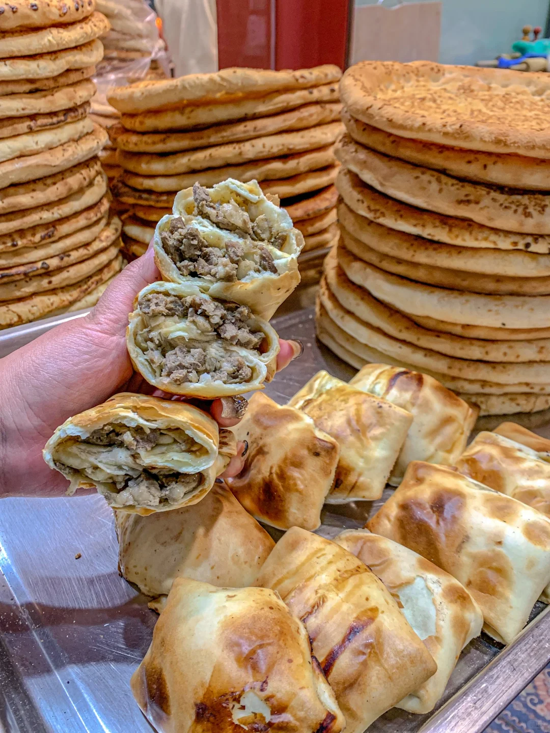 新疆人开的！酥酥的烤包子tai香了。。。。