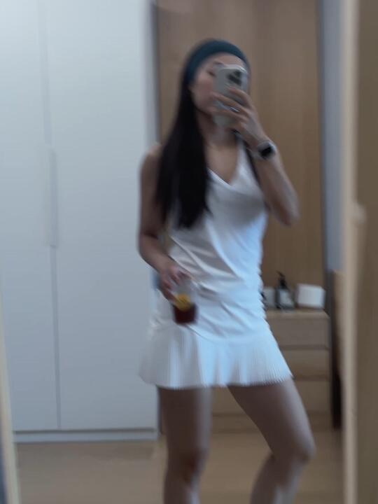 白色网球OOTD/穿了很多次的网球服