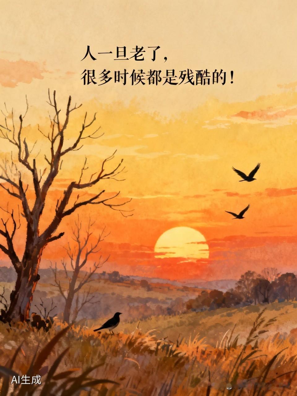 人一旦老了，很多事候都是惨酷的！[捂脸]愛自己，有个好身体！