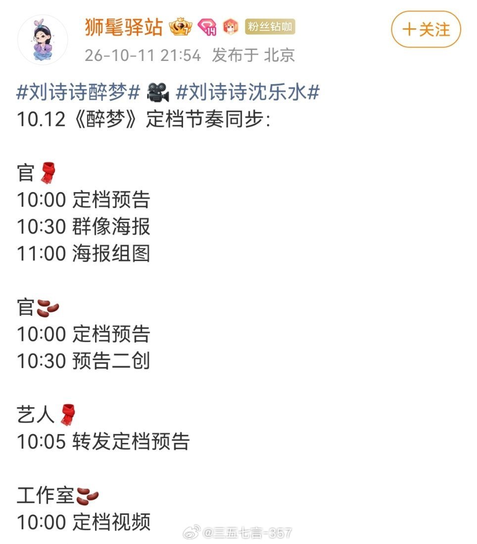 刘诗诗醉梦终于要定档了，预定明年白玉兰提名 ​​​