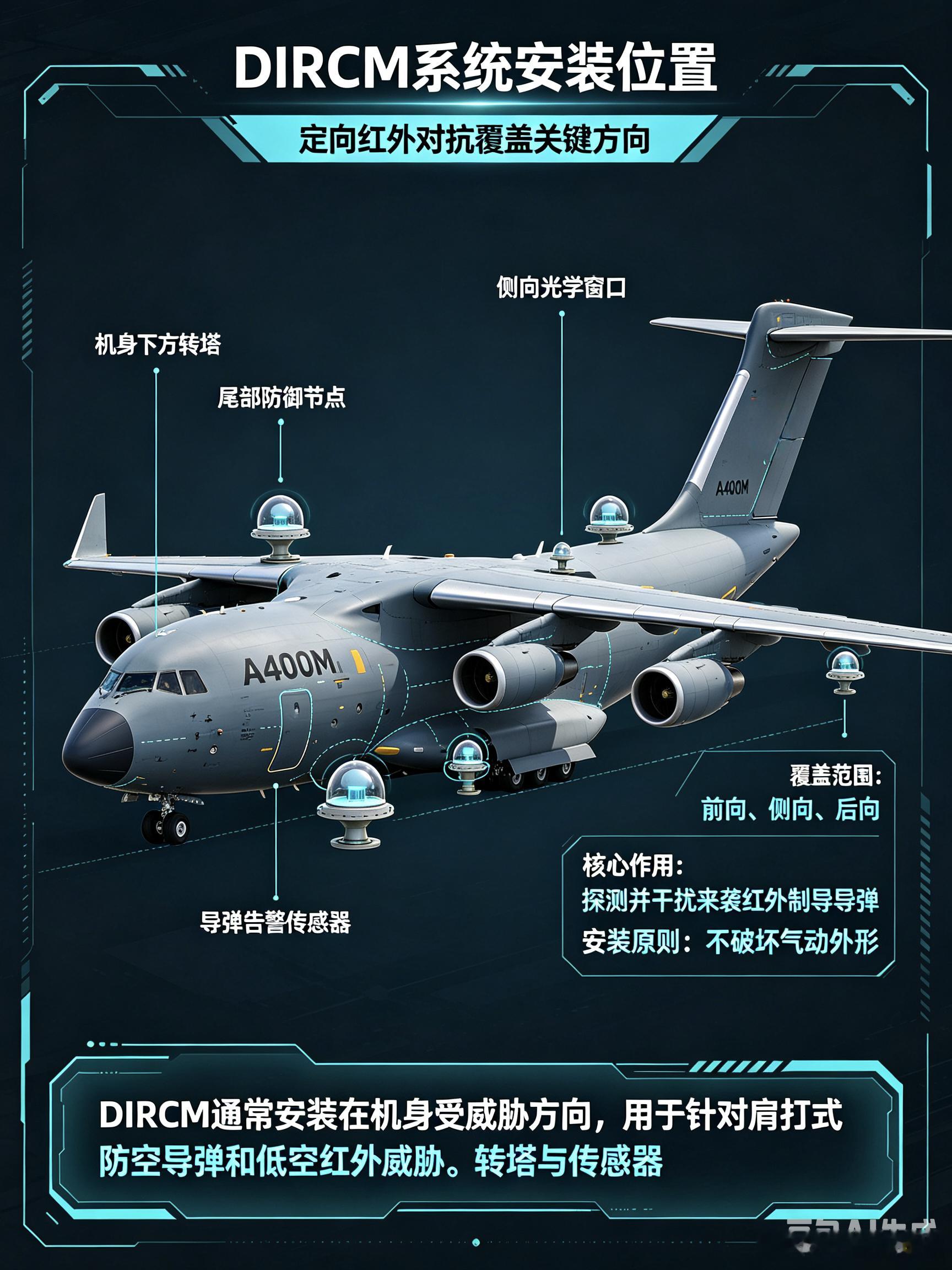 欧洲空中堡垒硬核升级｜A400M加装DIRCM定向红外对抗系统，破解低空导弹威胁
