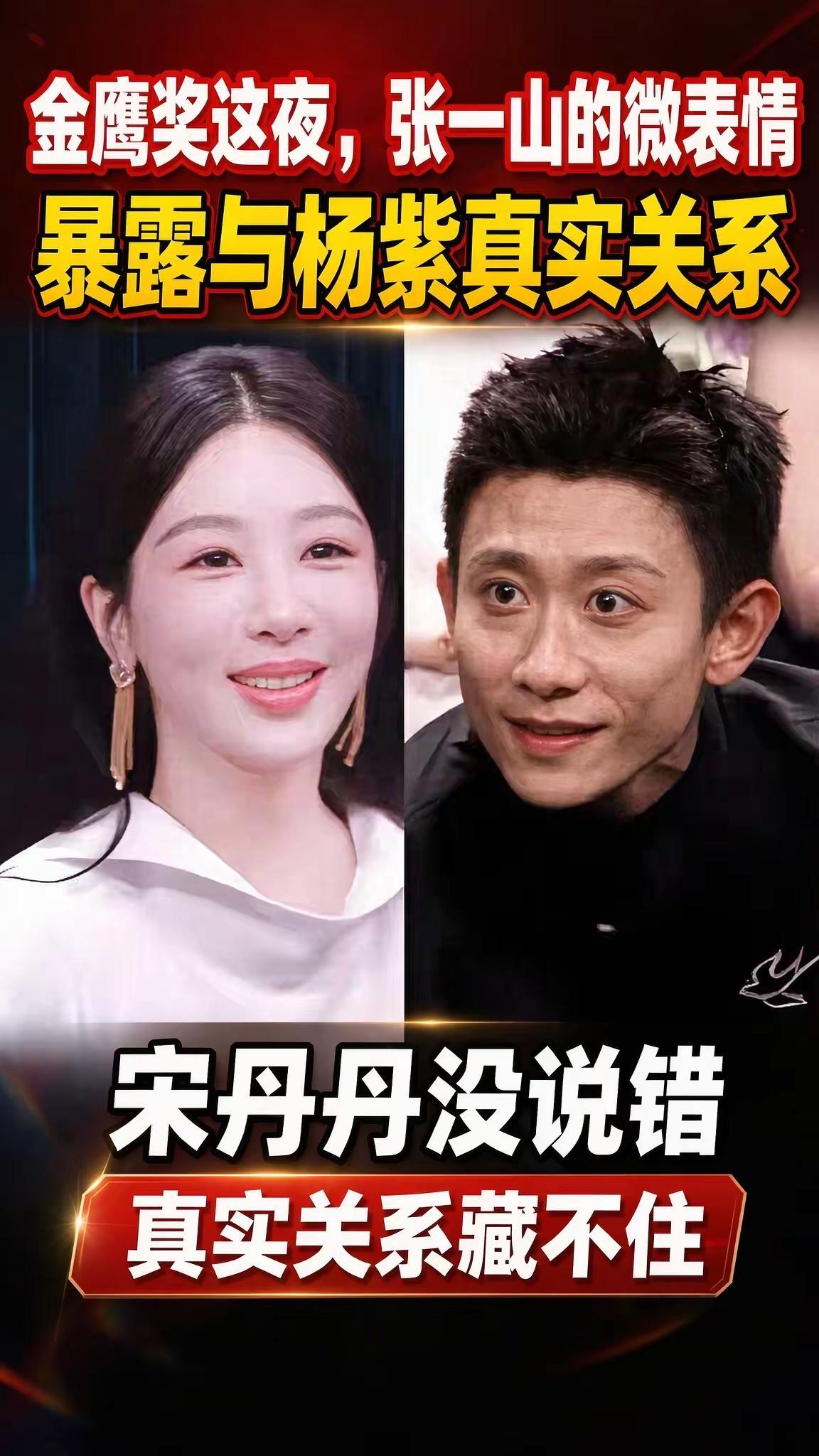 第33届金鹰奖颁奖典礼当晚，台下一幕意外走红。张一山恰好坐在杨紫身后，两人落座之